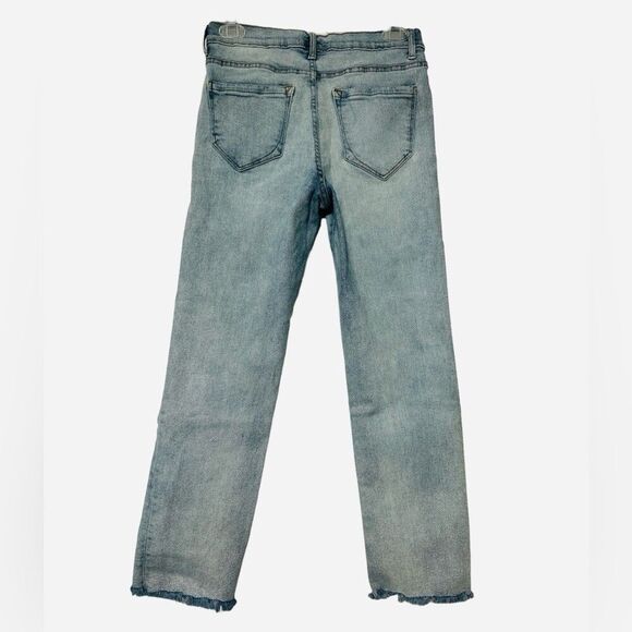 Kensie Jeans High Rise Slim Straight Crop Light Stone Wash Size 4/27 - Picture 7 of 7